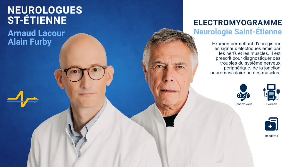 Bannière de présentation des neurologues à Saint-Étienne